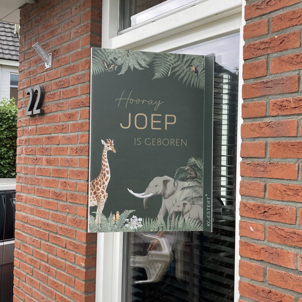geboortebord-raam-jungle-groen
