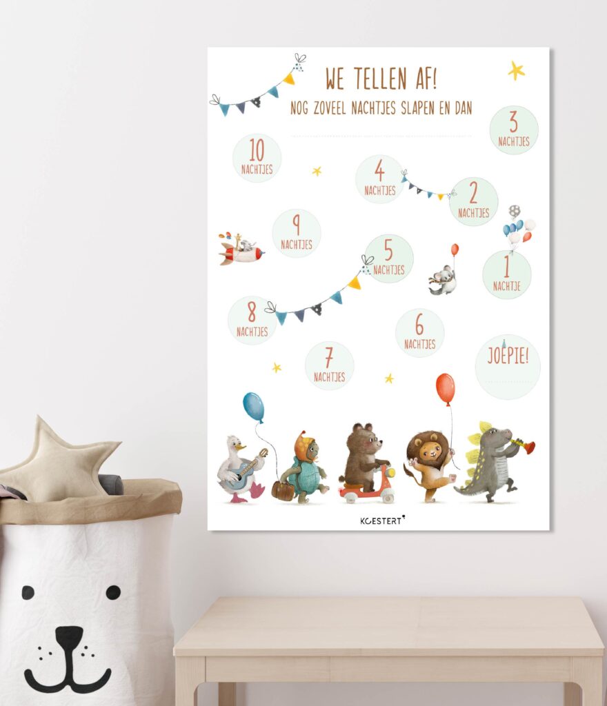 aftelkalender printable dierenparade