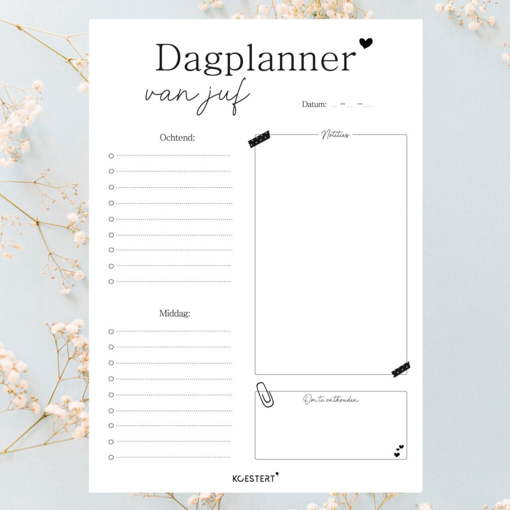 dagplanner voor juf printable