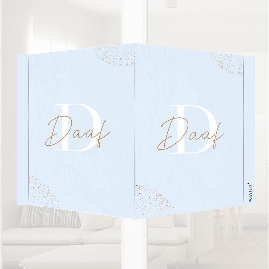 Geboorte raambord initiaal blauw