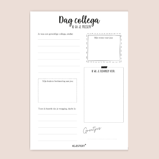 dag collega invulpagina koestert