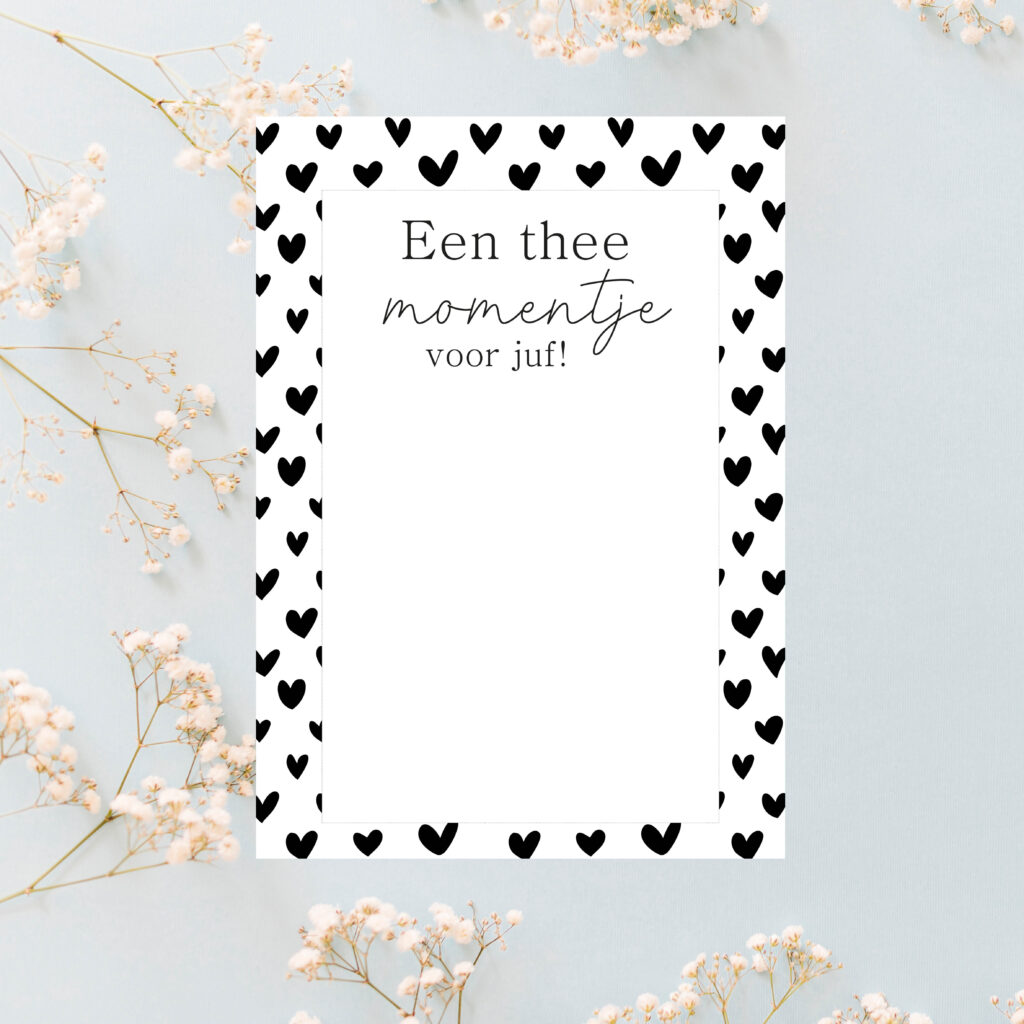 printable kaart theemoment juf koestert