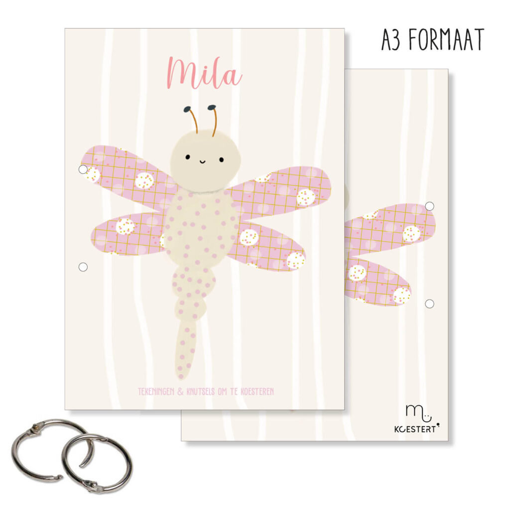 XXL bewaarbundel tekeningen libelle