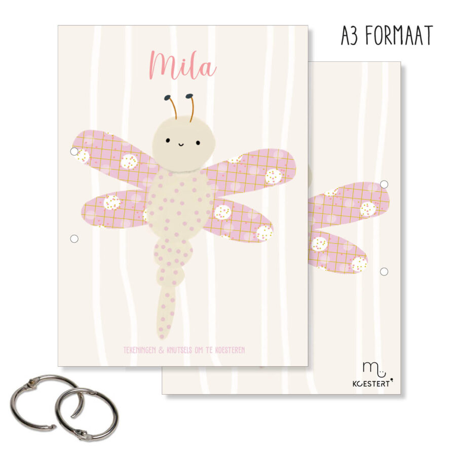 XXL bewaarbundel tekeningen libelle