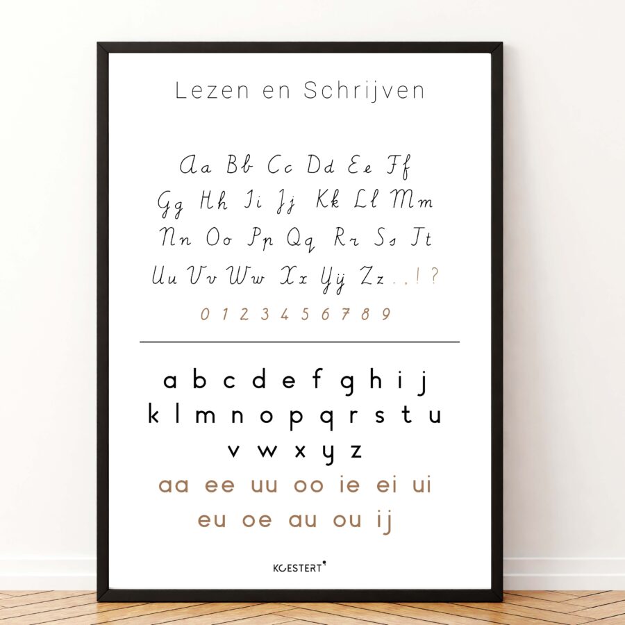 Schoolposter | lezen en schrijven | ABC | printable