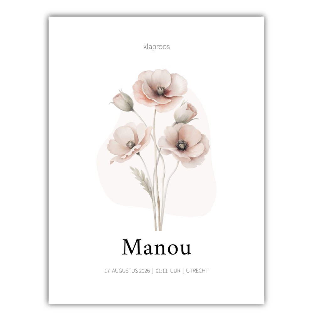 geboortebloem-geboorteposter-augustus