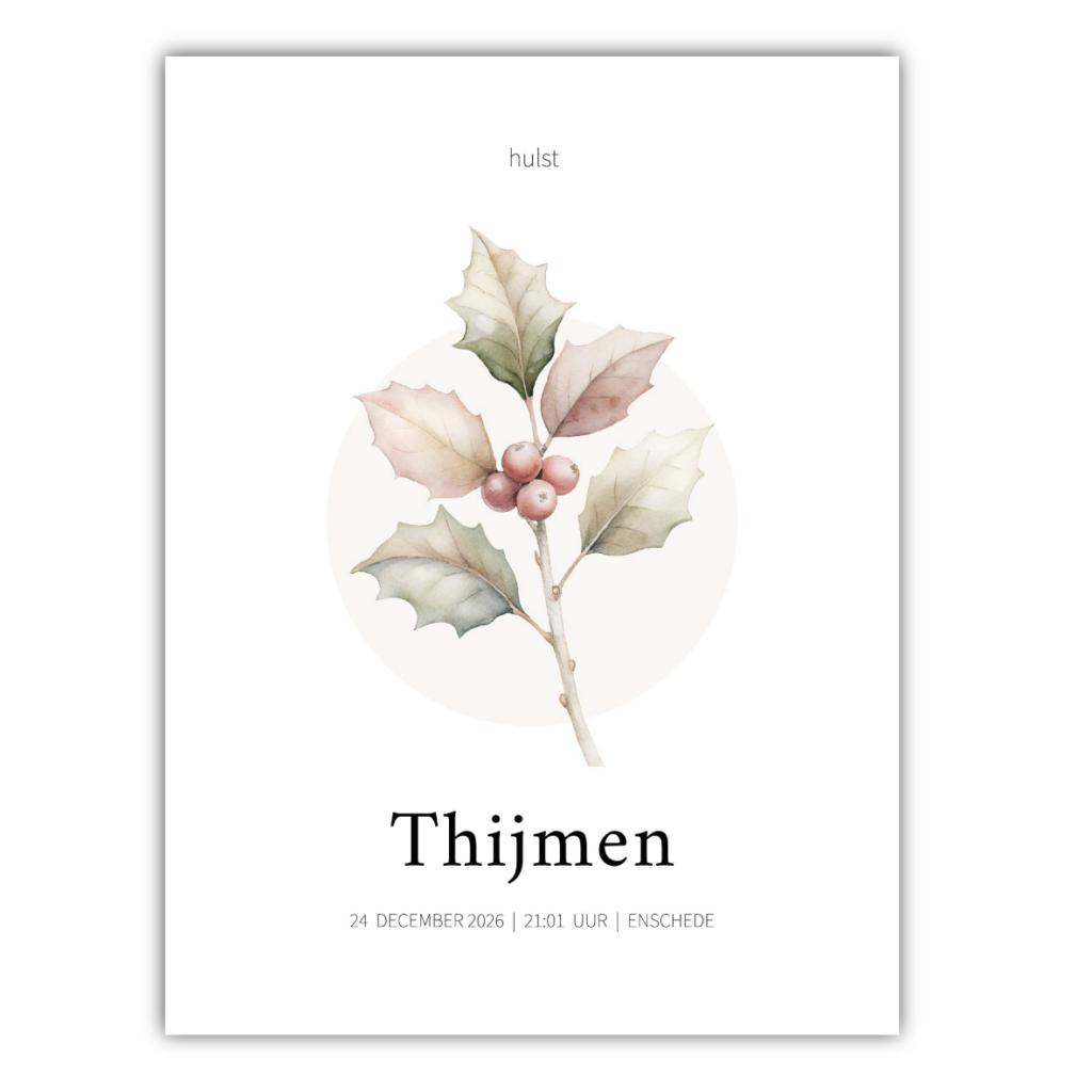 geboortebloem-geboorteposter-december