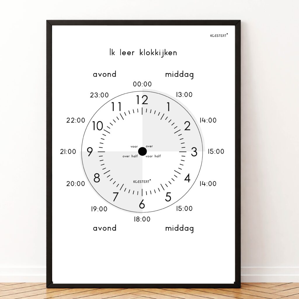 Educatieve-werkbladen-klokkijken-printable-koestert