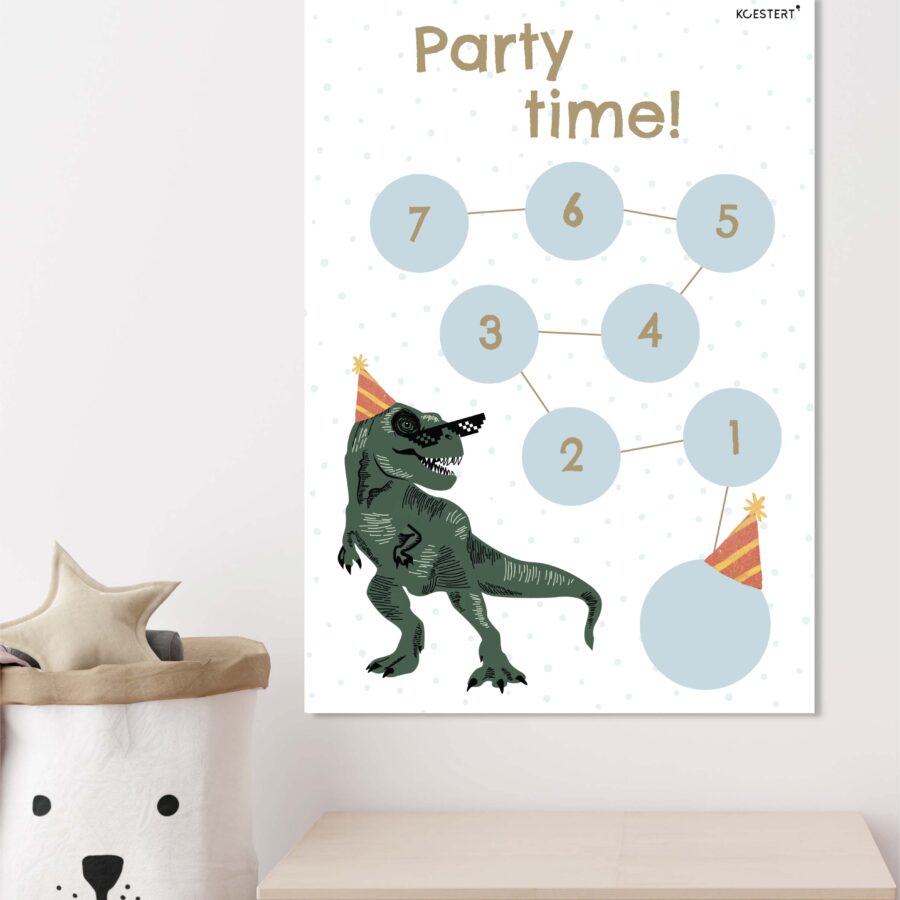 printable aftelkalender dino