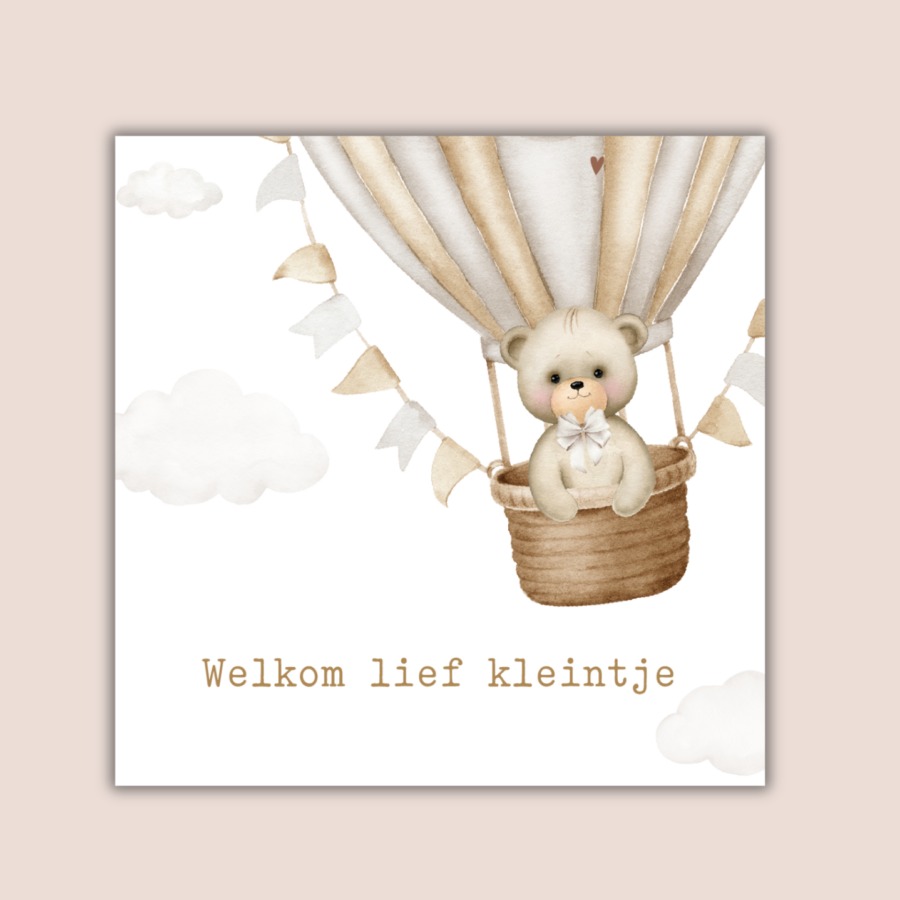 Forex tegel- welkom lief kleintje - beer