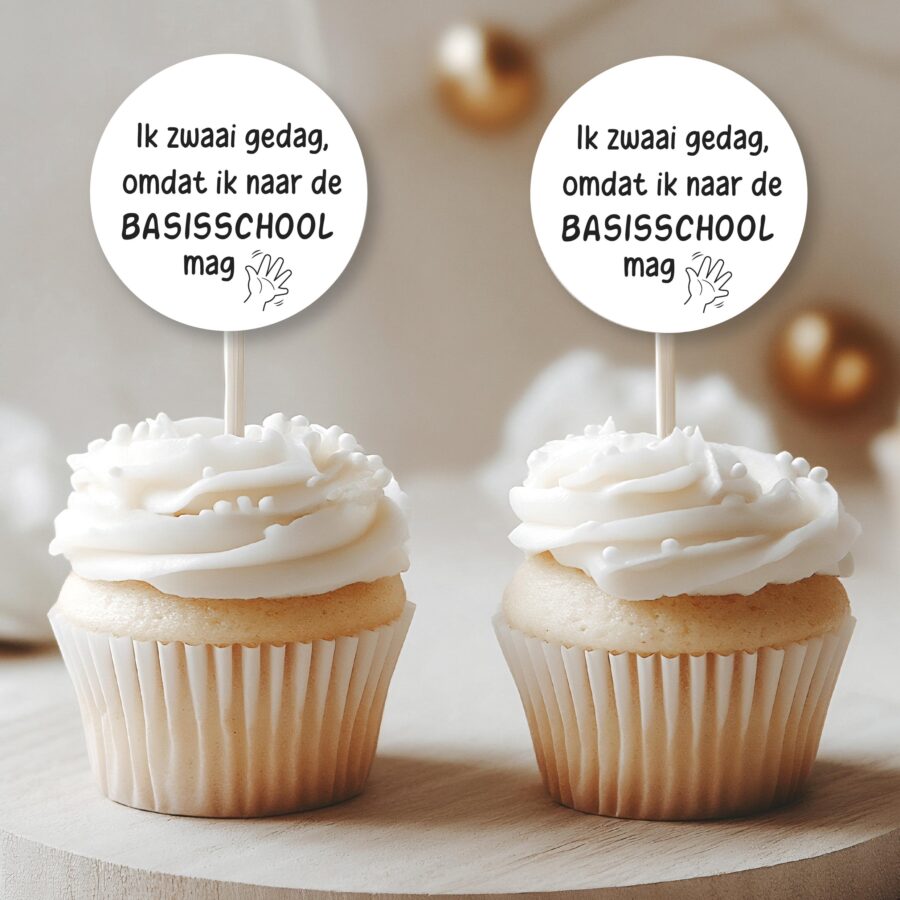 Printable stickers traktatie basisschool zwaaien