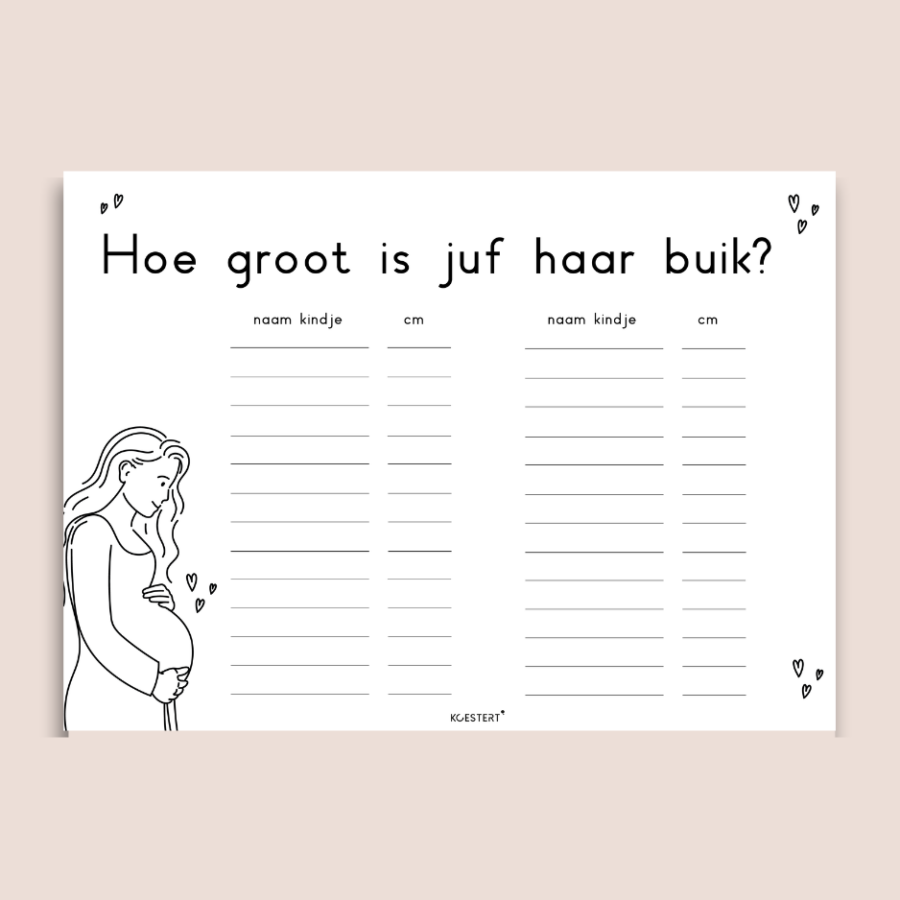 hoe-groot-is-juf-haar-buik-babyshower-spelletje