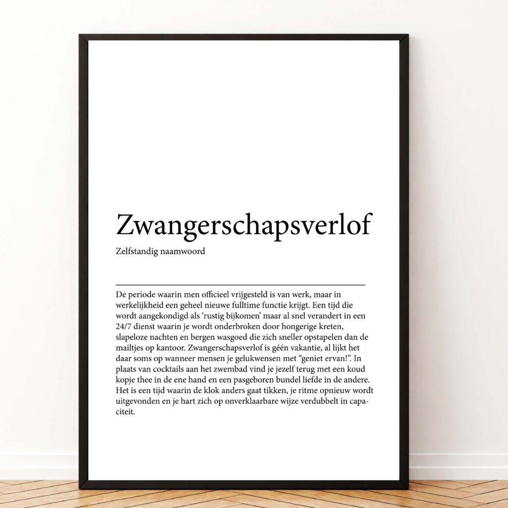 poster-zwangerschapsverlof-betekenis-cadeau-koestert
