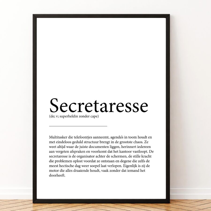 Betekenis-sercretaresse-poster-koestert